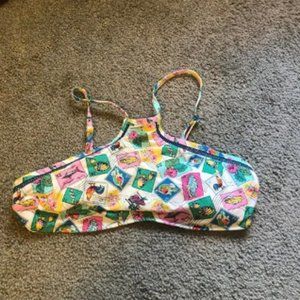 Vera Bradley Women's Cuban Stamps Bikini Top Sz L